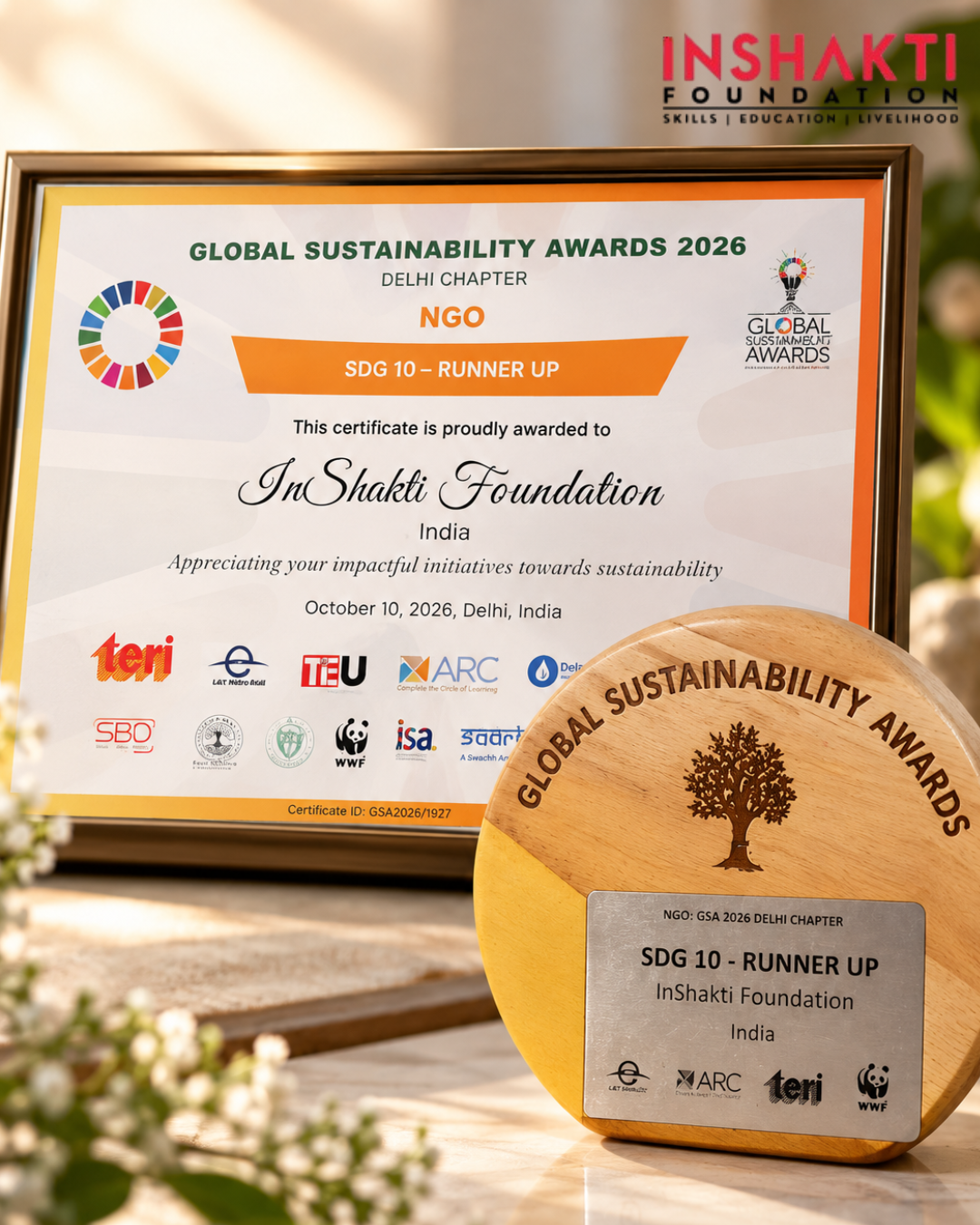 InShakti Foundation Recognised at the Global Sustainability Awards 2026